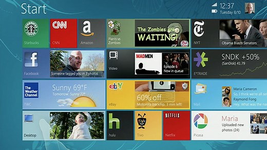 Microsoft shows off early Windows 8 user interface mockups
