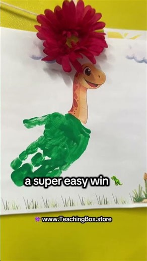 Preschool Dinosaur Craft 🦕 Easy Handprint Activity Kids LOVE!