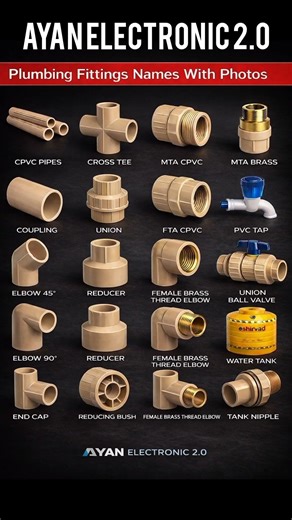 Plumbing Accessories Name & Use 🔧 | Plumber Basic Knowledge #shorts #plumber #shortvideo #fittings