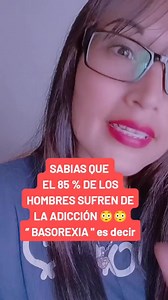 Sabías que el 85% de los hombres sufren de basorexia es decir | CHELY FITZ