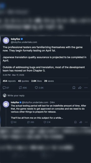 Toby Fox Posts Chapter 5 is ALMOST DONE?! #deltarune #tobyfox #deltarunechapter5