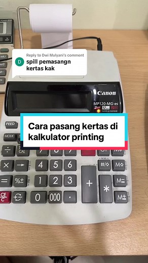 Cara Pemasangan Kertas di Kalkulator Printing