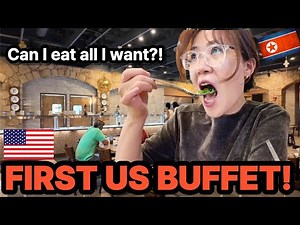 🇰🇵North Korean Defector Reacts to Her First American Buffet!(Austin)🇺🇸