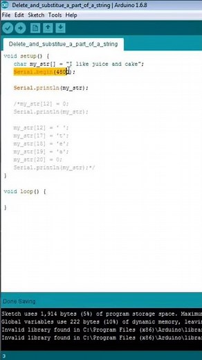 How to Delete and Substitue a part of String in Arduino