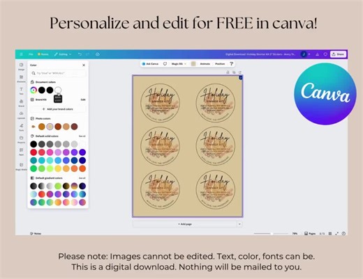 Holiday Simmer Pot Sticker Template (3” Round) - Digital Download - Etsy