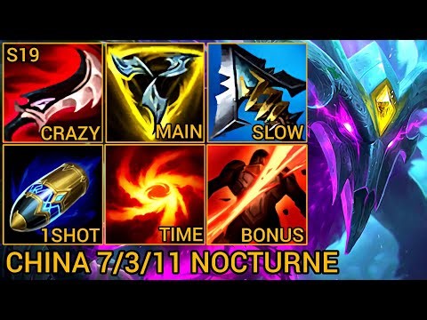 Challenger Nocturne MVP Jungle 7/3/11 - China Wild Rift New Build & Runes By Tiarty