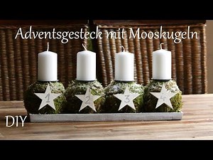 DIY | schlichtes Adventsgesteck mit Mooskugeln | Weihnachtsdeko | Just Deko