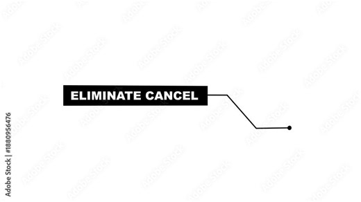 Hud Callout Interface Lines For Video Presentation Screen. Animation of HUD elements with text Eliminate Cancel. Animate a white callous for text.