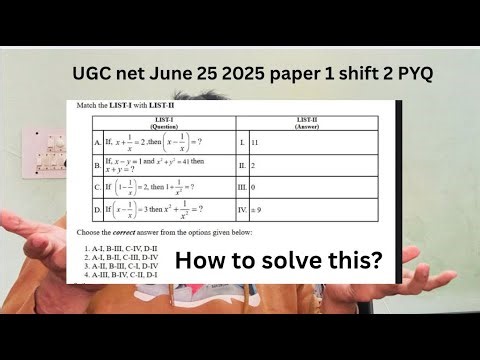 June 2025 Maths Pyq || how to solve maths in ugc net || #ugcnet #netjrf