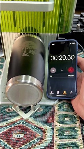 #asmr 42 Seconds?? Laser Engrave a Tumbler Souvenir with xTool F1 Laser Machine in Seconds #shorts