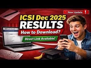 CS Dec 2025 Exam Results CS Executive CS Professional How to download CS Results? Direct Link #icsi