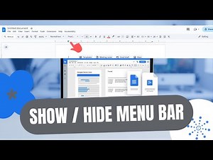 How To Show And Hide Menu Bar In Google Docs | Show Hidden Toolbar In Google Docs