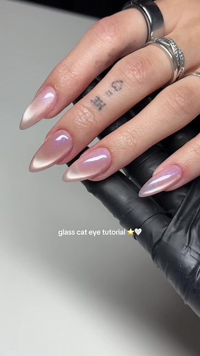 Beautiful Glass Cat Eye Nail Tutorial