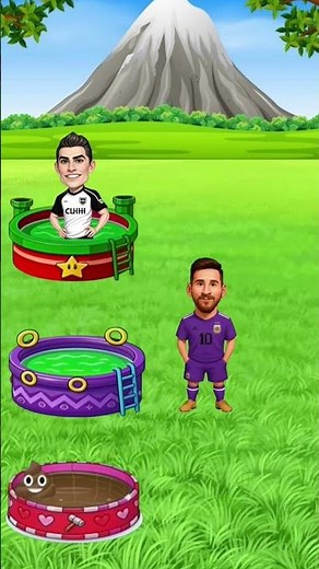 Who pooped in the pool Mario vs Ronaldo vs Messi vs Anggel😱 #cartoon #funny