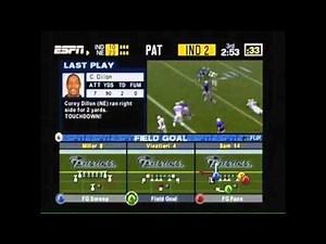 ESPN NFL 2K5 Gameplay: Colts VS. Patriots [Quarter 3]