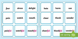 Suffix Matching Cards ful