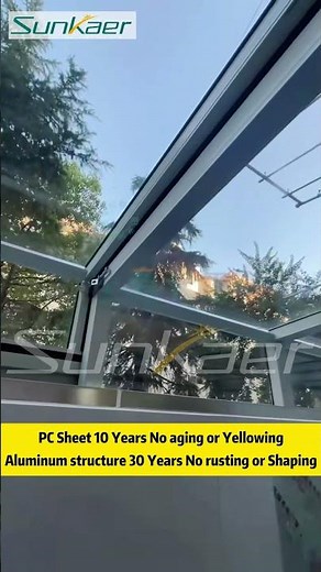 Design Your Perfect Outdoor Space with 100% Customized Sunkaer Retractable Roof! ✨ #sunkaer