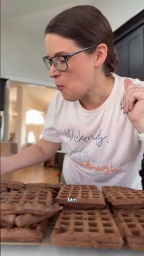 Too much sourdough discard? Make double chocolate waffles