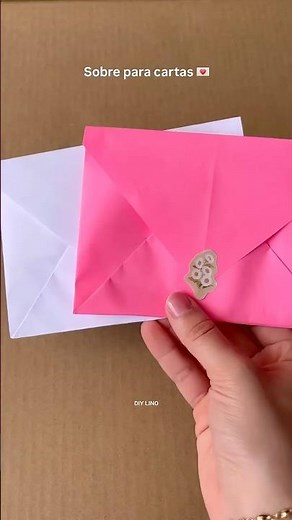 Cómo hacer sobre para cartas paso a paso 💌🩷 #diy #manualidades #craftideas #origami