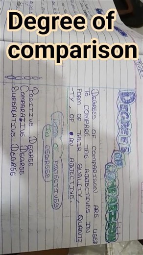 degree of comparison