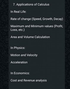 Applications of CalculusCalculus has numerous applications ac... | Filo