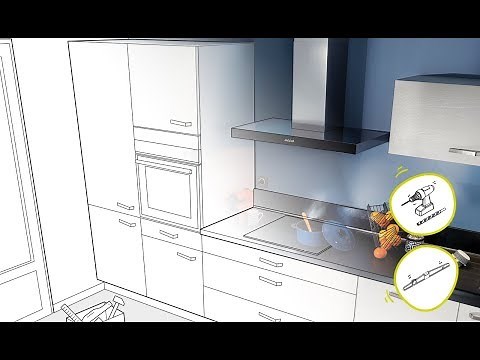 Cuisine équipée : poser une armoire en vidéo