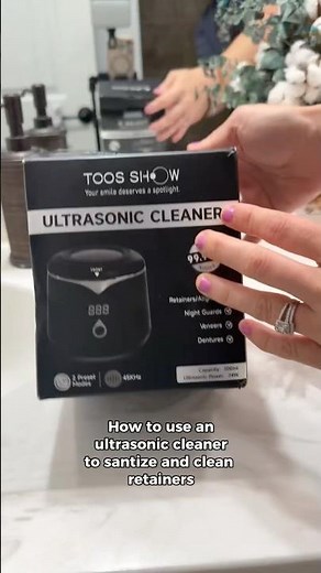How to use a ultrasonic cleaner to clean and sanitize a retainer #ultrasoniccleaning