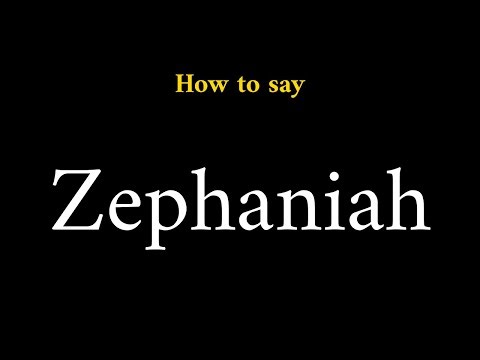 How to Pronounce Zephaniah (Biblical Prophet)