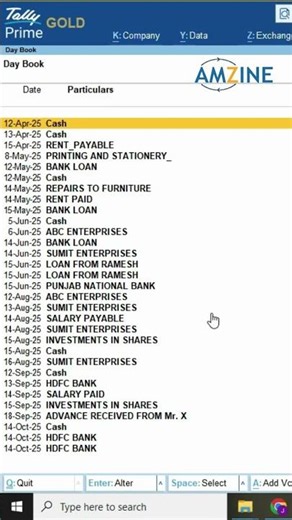 How to select all entries in one time on Tally Prime Master Tally Vouchers– No More Confusion!#Tally