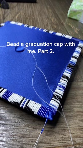 Beaded Graduation Cap Corner Tutorial