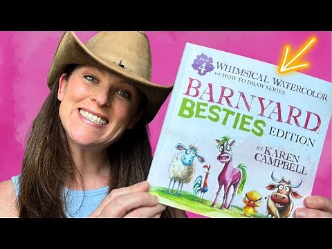 Barnyard Besties BOOK Flip through!! See How to Draw Cute Barnyard Animals Step by Step!
