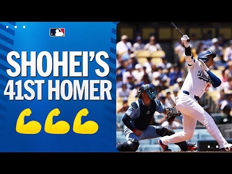 Shohei Ohtani leads off the game with his 41st BLAST of the season 💪 | 大谷翔平ハイライト