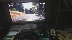 罗技g25游戏方向盘试玩尘埃4