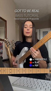 6.4K views · 415 reactions | BASS TUTORIAL ‼ Got To Be Real - Cheryl Lynn Pt 1 TABs for this cover are on my Patreon: https://www.patreon.com/leylasmusic Bass Guitar Tutorial of Got To Be Real by Cheryl Lynn  #bassplayerunited #bpu #cheryllynn #basslove #femlaemusician #bassvideo #bassguitar #bassguitarcover Bass Guitar, Bass Guitar Player, Bass Guitar Tabs, Songs To Learn On Bass | Leyla | Facebook