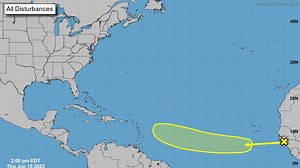 National Hurricane Center tracking system emerging off coast of Africa, 4 tropical waves