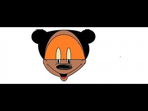 How to Draw Mickey Mouse Easy Step by Step | MS Paint Tutorial