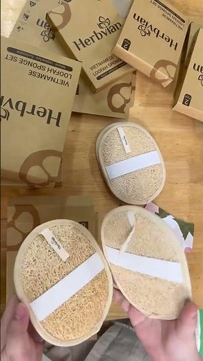 Natural Loofah from Fresh Gourds | Safe & Eco-Friendly Bath Product 🌿
