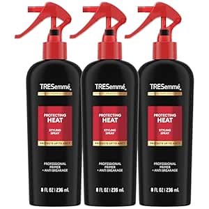 TRESemmé Protecting Heat Spray with Keratin, 3-Pack + Extra Hold Hairspray for Thermal Protection & Frizz Control
