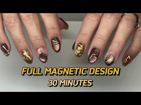 ✨ MAGNETIC & CHROME ✨ nail art (no edit) 💅🏻