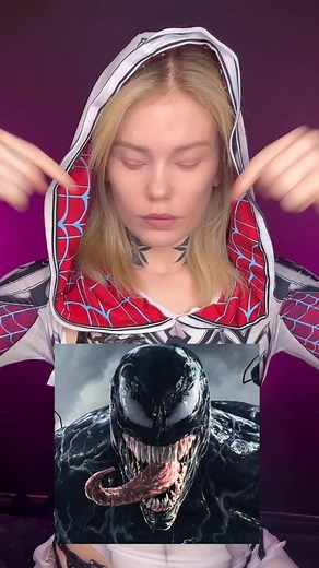 My Gwen Stacy symbiote cosplay!! I’ve always wanted to try my hand at making a proper venom prosthetic 🕷️ see you soon, Comic Con Denmark! I’ll be wearing this cosplay Sunday the 16th! #venom #spiderman #gwenstacy #cosplay #makeuptutorial | Jo Steel