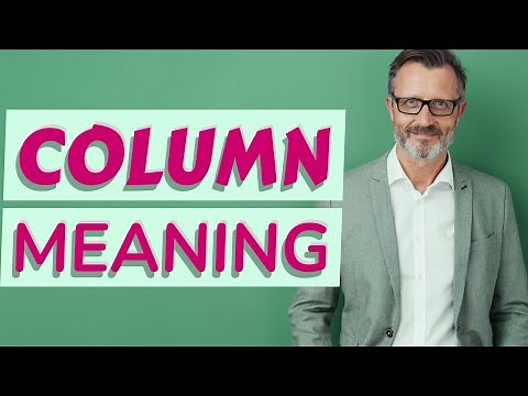 Column | Meaning of column