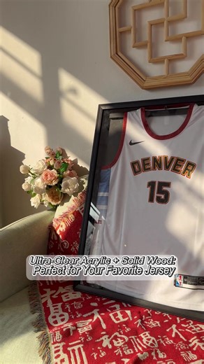 Fan mode: activated. Our easy-open frames let you switch jerseys whenever your team wins (or you score a new vintage find) without removing the whole display. Flex your collection effortlessly.#jersey #frame #collection #denver #nba