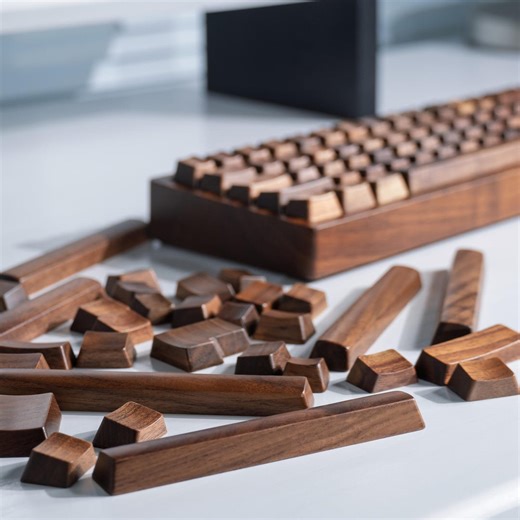 Wooden Keycaps: Black Walnut Wood Key Caps Artisan Mechanical Keyboard Keycap Set OEM Profile - Etsy