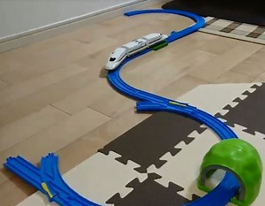 Whoever designed this toy train track is a genius.