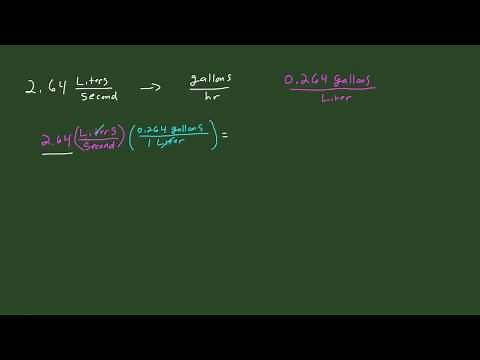 Dimensional Analysis Ex1: L/sec to Gal/hr