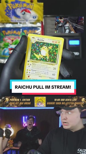 Raichu 1st Edition live pull!⚡️🔥 #boxbreak #firsteditionpokemoncards #raichu #livehighlights #tiktoklive
