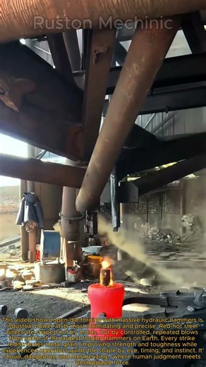 Dangerous Heavy Duty Hydraulic Steel Forging Machines in Action - Largest Hammer Open-Die Forging