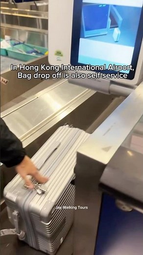 Self Service Bag Drop Off in Hong Kong International Airport #HKIA