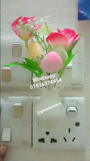 Transform Your Room with this DIY Mushroom Night Light! #MushroomLamp #DIYDecor #NightLight #shorts