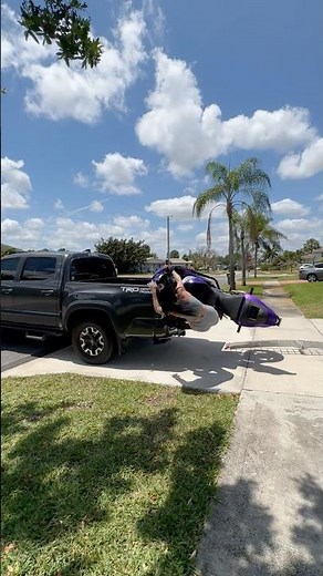 Fail! Girl attempts to load motorcycle into truck
